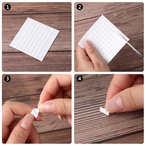JANYUN 560 Pcs Round Sticky Clear Dots Stickers,6mm Putty Sticky Tack - size: 6mm Round 560pcs