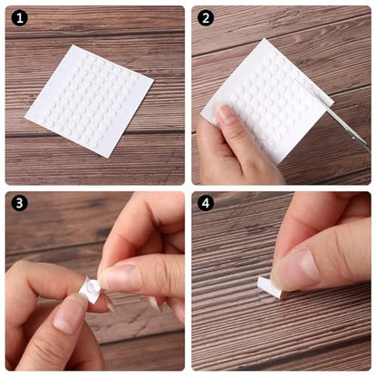 JANYUN 560 Pcs Round Sticky Clear Dots Stickers,6mm Putty Sticky Tack - size: 6mm Round 560pcs