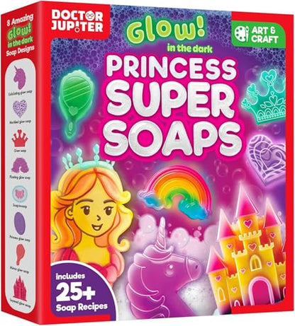 Doctor Jupiter Glow in The Dark - Princess Soap Making Kit for Kids Ages 6+ - style: Princess Super Soaps: 6+