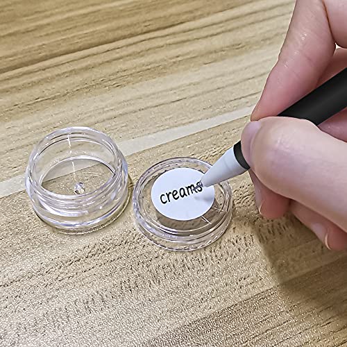 55Pcs 5Grams Sample Containers with Lids and Labels Small Mini Clear Acryli