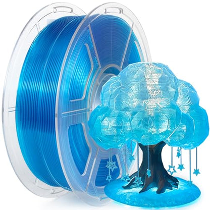 iSANMATE Rapid Clear PLA Filament 1.75mm, 3D Printer Filament Transparent Filament Sky Blue, Fast Printing Speed PLA, Dimensional Accuracy ±0.02mm, 1kg Spool - color: B- Clear-skyblue