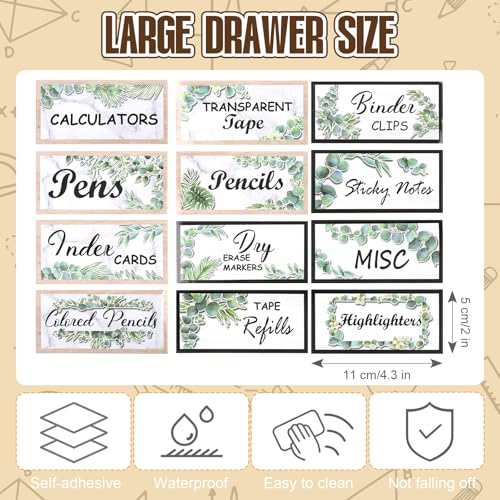 Frienda 84 Pcs 4 Sheet Classroom Toolbox Labels for Teacher,Fresh - style: Fresh