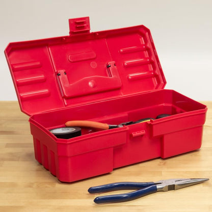 Akro-Mils 12-Inch ProBox Plastic Toolbox for Tools, Hobby or Craft Storage Toolbox, Model 09912, (12-Inch x 5-1/2-Inch x 4-Inch), Red - size: 1 Pack