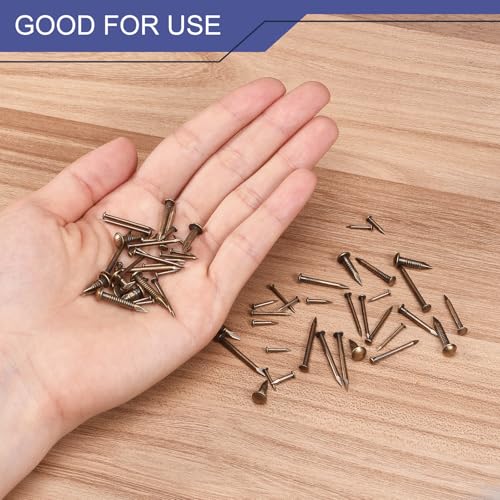 uxcell 70Pcs Small Tiny Nails 1.5x20mm(DxL) Tiny Brass Nails Hardware - color: Bronze, size: 1.5x20mm
