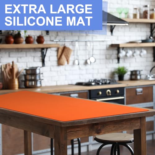 LemonRoad 2 Pcs 36" x 24" Extra Large Silicone Craft Mat Table Protector