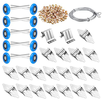 Lounsweer 117 Pcs Garage Door Roller Hardware Kit Nylon Quiet, Blue - color: Blue