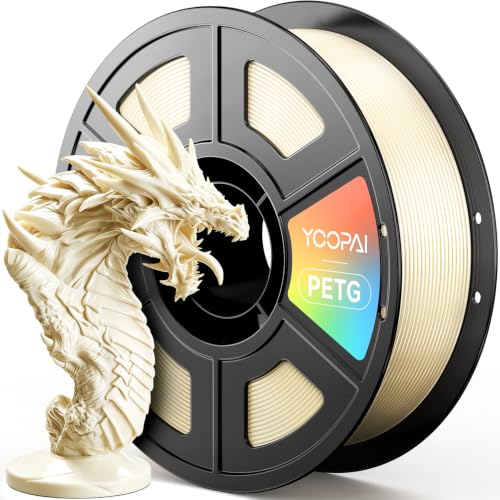 Beige PETG Filament, 3D Printer Filament,1.75mm 1KG (2.2lbs), Beige - color: A-beige