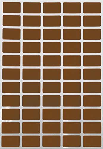 Royal Green Brown Removable Labels, 25.5 x 16mm, 275 Pack - color: Brown, size: 275