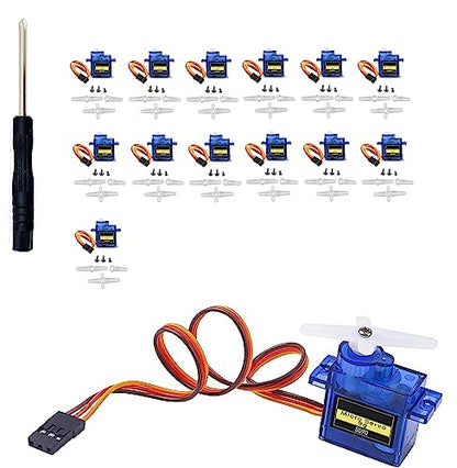 WWZMDiB SG90 Micro Servo Motor for Arduino Raspberry Pi DIY (12 Pcs) - style: 12 Pcs