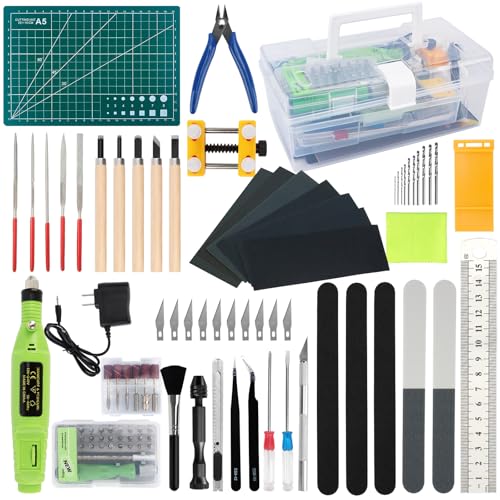 Gundam Tool Kit,103 Pcs Professional Model Tool Kit for Gundam, Modeling Tools for Plastic Models,Gunpla Tool Kits for Adults,Model Building Tools Hobby Tools Craft Set for Repairing and Fixing - color: 103pcs