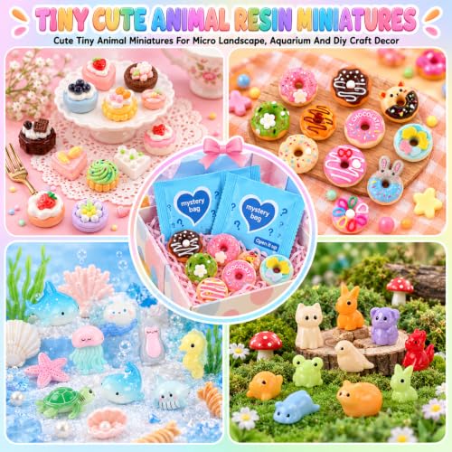 60Pcs Mini Animal Resin Models, Mystery Bag Mini Resin,Style D, animal - color: D