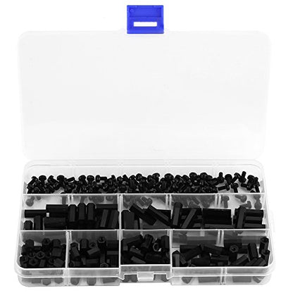 Eujgoov Nylon PCB Standoff Spacer Kit PA66 M2 M3 Male Female Threaded (M3 - size: M3 dual-pass-B model