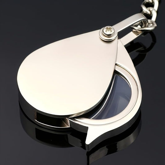 10X Mini Pocket Magnifying Glass Keychain for Reading Newspaper Book Magazine Foldable Loupe Magnifier