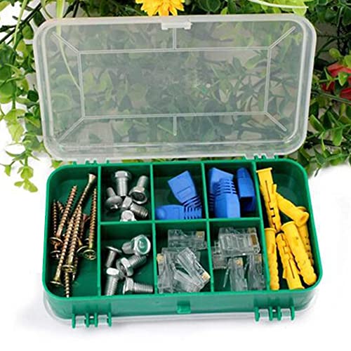 Utoolmart Tool Box,PP Compartment Storage Box,Organizer and Storage for Tools,Parts,Toys, Art,Translucent 6.3 x 1.7 inches 2 Pcs - size: G160 2pcs
