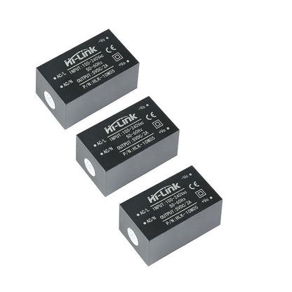 3PCS Mini Regulated Power Supply Intelligent Household Isolation Switch Power Module AC-DC 220V to 5V 2A 10W Converter HLK-10M05 - color: HLK-10M05