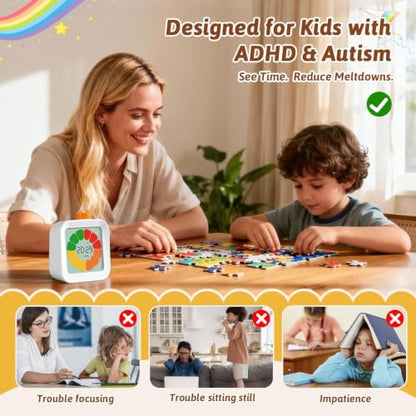 EooCoo Visual Timer for Kids, ADHD, Toddler Essentials, Boo Basket Stuffers - style: Petal Pulse