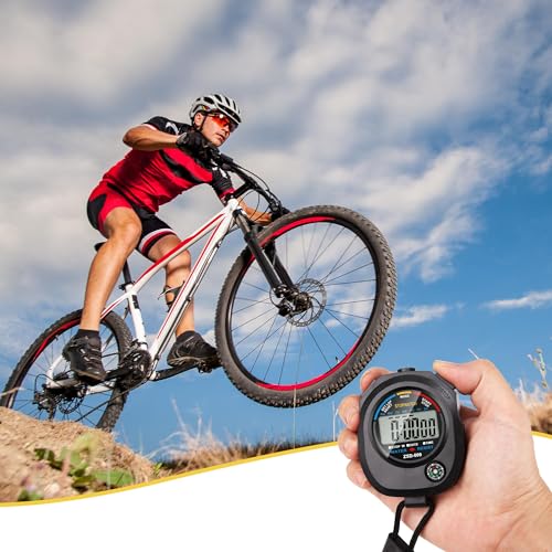 1 Pack Multi-Function Electronic Digital Sport Stopwatch Timer, Large Display with Date Time and Alarm Function, Suitable for Sports Coaches, Fitness Coaches, and Referees