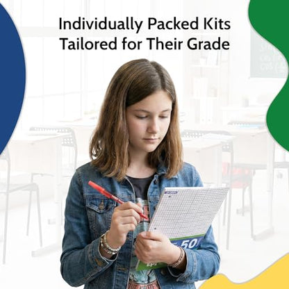 EPI Essentials Bulk School Supplies for Kids – 6th to 8th Grade School Supply Packs – Wide-Ruled Bundle with Classroom-Ready Standard List Essentials – 120 Boxes per Pallet - size: 6th-8th Grade, style: Pallet