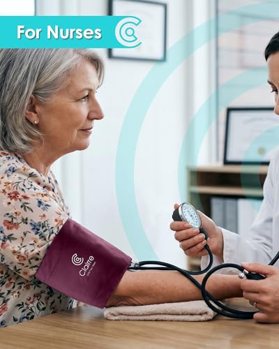 Single Head Stethoscope & Manual Blood Pressure Cuff Set for Nurses - color: Red, style: With Premium Stethoscope Kit