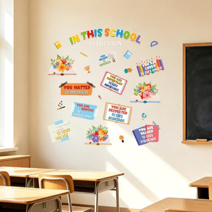 LHIUEM Positive Self-Affirmations Wall Sticker in This School Wall Decal - color: You Are