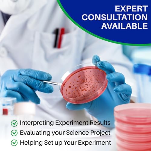 Evviva Sciences Nutrient Agar Petri Dishes Science Project Kit, Pre-Poured Agar Plates for Science Experiments, with Experiment eBook (RED) - color: Red