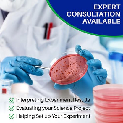 Evviva Sciences Nutrient Agar Petri Dishes Science Project Kit, Pre-Poured Agar Plates for Science Experiments, with Experiment eBook (RED) - color: Red