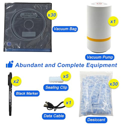 30pcs 3D Printer Filament Storage Bags Kit (12.6 * 13.4in)