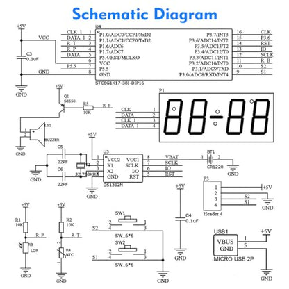 MiOYOOW RGB Digital Clock Soldering Kit, STEM Electronics Project for Teens - color: Colorful 4 Digit Clock Kit
