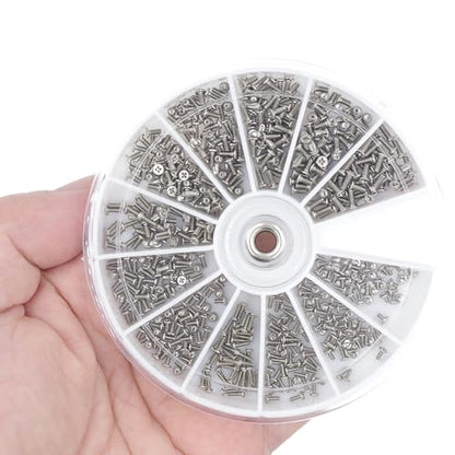 600PCS 12 Kinds M1 M1.2 M1.4 M1.6 Micro Phillips Machine Screws Kit