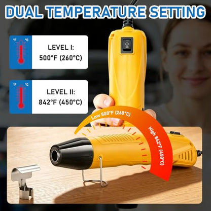 230Pcs Solder Seal Wire Connectors with Mini Heat Gun Kit, Solder Stick Wire Connectors & Heat Shrink Tubing Waterproof and Insulated Electrical Wire Terminals for Marine, Automotive - size: 230Pcs