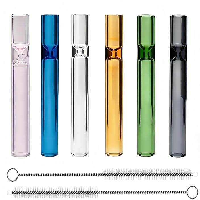 6 Pcs Borosilicate Glass Tubes, 100mm Heat Resistant Lab Tubing Set
