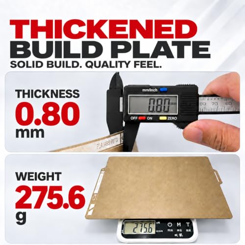 Thickened P2S/P1S Build Plate with QR Code for Bambu Lab, Double-Sided Textured PEI Plate for Bamboo Lab P1S/P2S/A1/X1C/P1P/X1/X1E 3D Printer, 10.12x10.12 inch 3D Printer Accessories. - color: Textured PEI Coated