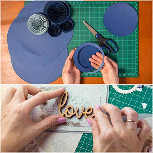 anezus Self Healing Sewing Mat, Rotary Cutting Mat Double Sided 5-Ply Craft Cutting Board for Sewing Crafts Hobby Fabric Precision Scrapbooking Project 9inch x 12inch(A4) - color: Green, size: 12"L x 9"W