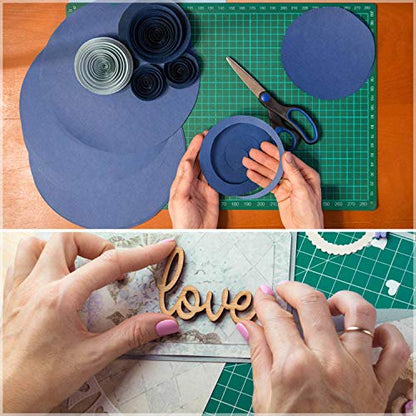 anezus Self Healing Sewing Mat, Rotary Cutting Mat Double Sided 5-Ply Craft Cutting Board for Sewing Crafts Hobby Fabric Precision Scrapbooking Project 9inch x 12inch(A4) - color: Green, size: 12"L x 9"W