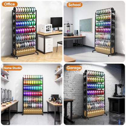 POKIPO 3D Printer Filament Storage Rack 7-Tier, Multi-Layer Filament Rack