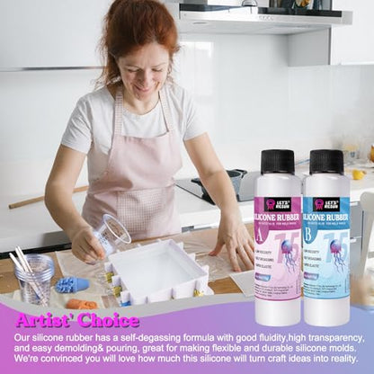 LET'S RESIN 8oz Silicone Mold Making Kit, Fast Cure Liquid Silicone Rubber - size: 8oz