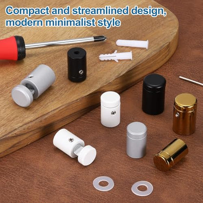 MECCANIXITY 8pcs Side Clamp Standoffs, 5/8" x 3/4" White Aluminum - color: White, size: 5/8" x 3/4"