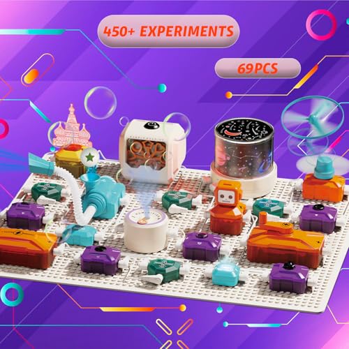 Science Kits for Kids, 450+ Projects Circuit Exploration Kits Educational Electronics Toys for Boys & Girls Hands-On Engineering Toy, Birthday, Halloween, for Ages 5 6 7 8 9 10 11 12 - color: 450+ Projects