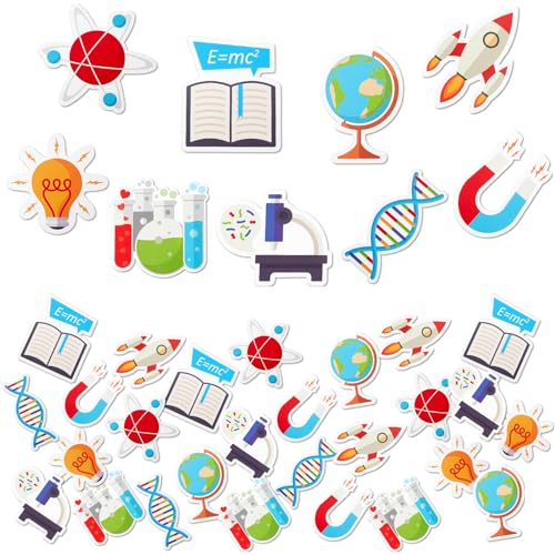 Outus 45 Pcs Science Cutouts Scientist Bulletin Board Decorations 9 Styles