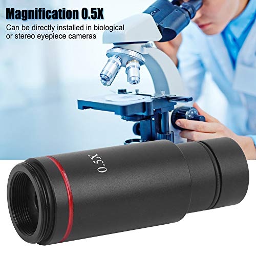 Garosa Microscope Adapter 0.5X C Mount Lens Adapter Microscope Camera Adapter 0.5X Times C Mount Compatible with CCD Interface Shrink Lens Microscope Lenses