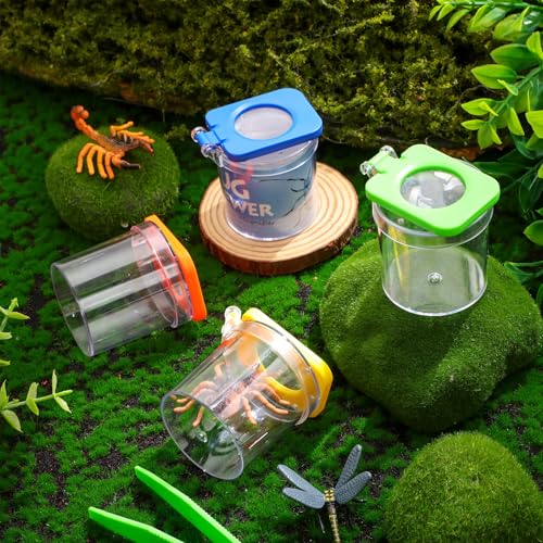 Halloscume 36 Pcs Insert Bug Viewer for Kids Magnifying Insect Box