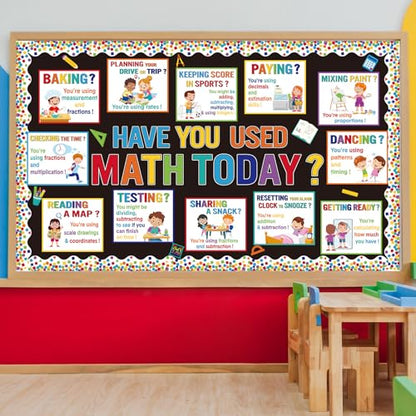 Pajean 85 Pcs Math Bulletin Boards Daily Math Classroom Decor, Daily - style: Daily