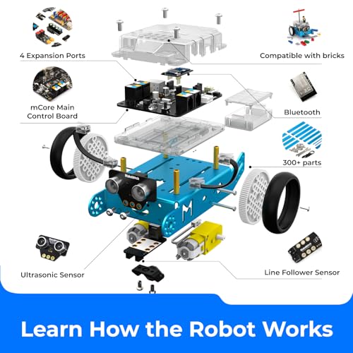 Makeblock mBot STEM Coding Toys Robotics for Kids Ages 8-12 (Pack of 2) - size: mBot Blue (Pack of 2)