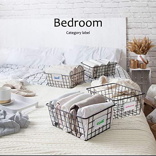 50pcs Labels for Storage Bins Plastic Label Clip, Basket Labels Clip On Wire Shelf Price Label Holder Merchandise Sign Display Holder, 50pcs Label Insert Included (6x4cm) - size: 1.57*2.36 inch