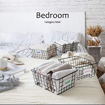 50pcs Labels for Storage Bins Plastic Label Clip, Basket Labels Clip On Wire Shelf Price Label Holder Merchandise Sign Display Holder, 50pcs Label Insert Included (6x4cm) - size: 1.57*2.36 inch