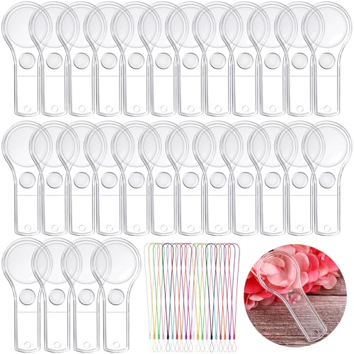 Kanayu 100 Pcs Mini Handheld Magnifying Glass for Kids 5X 15x Hand Lens