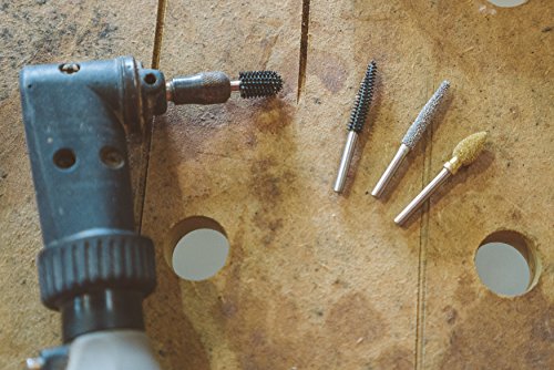 Kutzall Extreme Flame Rotary Burr, 1⁄8" Shaft, Very Coarse- Wood Carving Bit for Dremel, Foredom, DeWalt, Milwaukee. Abrasive Tungsten Carbide, 1⁄4" (6.3mm) Dia. X 1⁄2" (12.7mm) Length FLX-14-EC