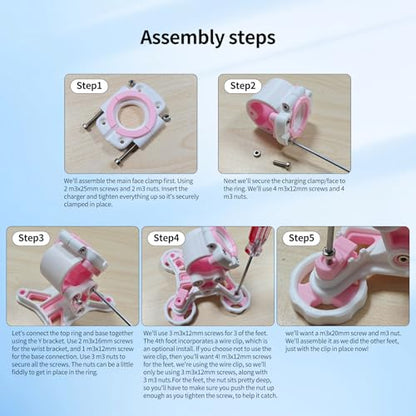 FYSETC 3D Printer Parts DIY Projects: 2Pcs Watch Stand Kit Only Hardware Accessories No 3D Printed Compatible with Apple-Watch GalaxyWatch 6 Classic Use Lab P1P P1S P2S A1 X1E Print