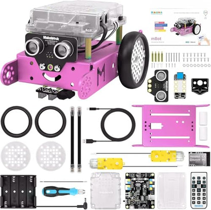 Makeblock mBot Pink STEM Coding Robotics Toy Kit for Girls & Kids Ages 8-12 - size: mBot Pink