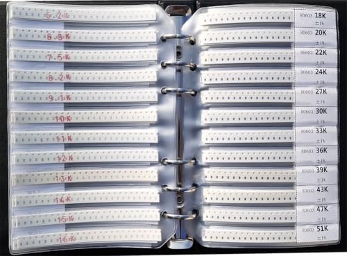 0603 0-20M 1% 178 Values(50pcs/Value) 8900pcs Resistor Kit 1/10W SMD SMT Chip Resistors Sample Book - size: 0603 (0R-20M )50pcs/Value Resistors, style: 0603 Resistors kit
